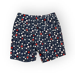 ProTour Men’s Flat Front Golf Shorts Size 36 Navy/Red/White Stars Patriotic​